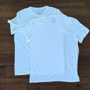 2x Tommy John Second Skin White Crew Neck Short Sleeve Tee